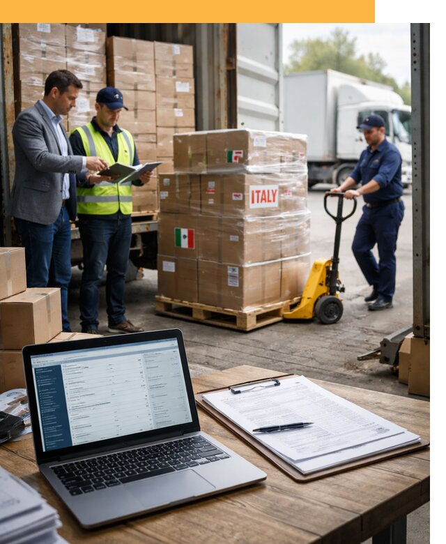 Доставка грузов из Италии: морские и авиаперевозки от 18502